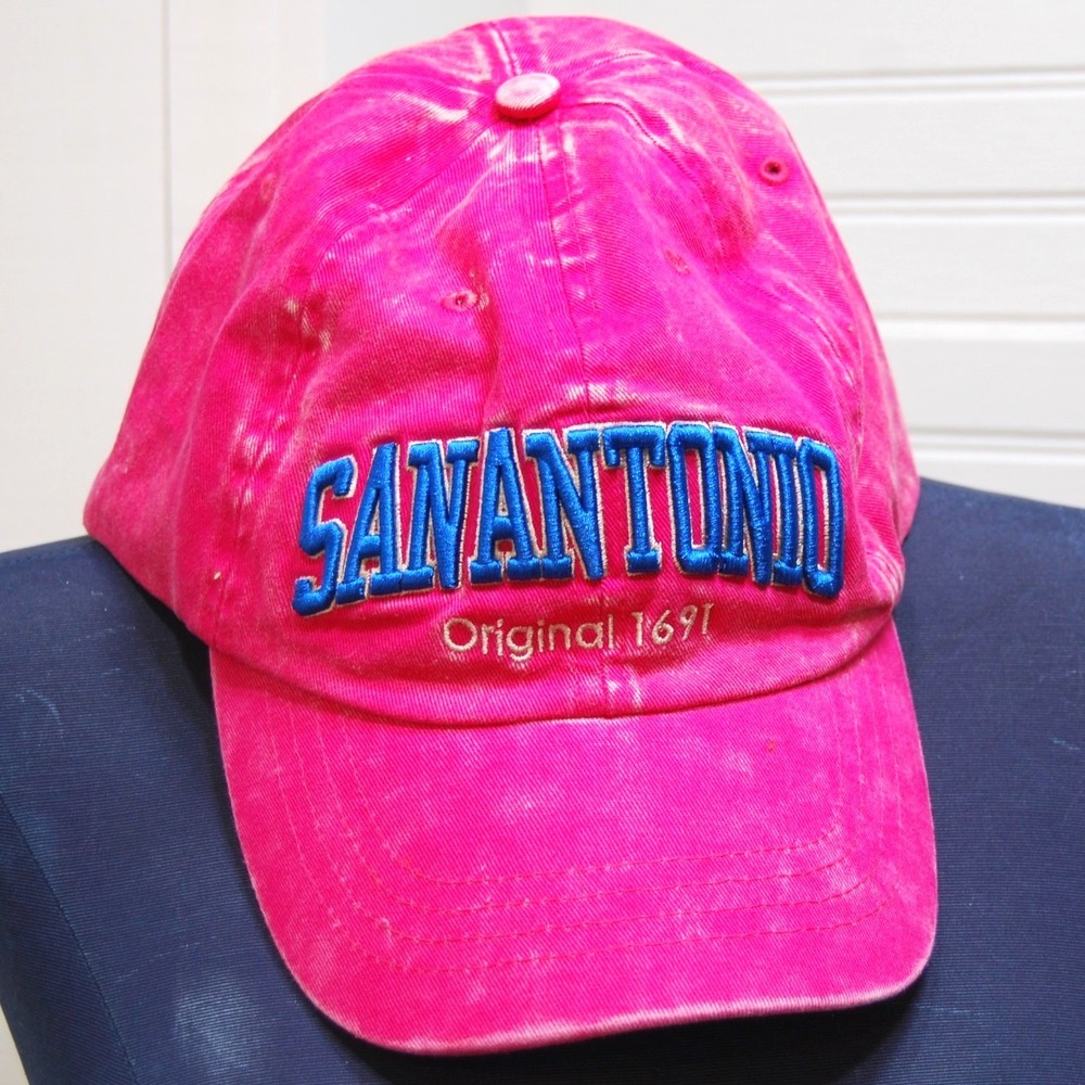Robin Ruth San Antonio hat Texas Pink 100% cotton Adjustable embroidered